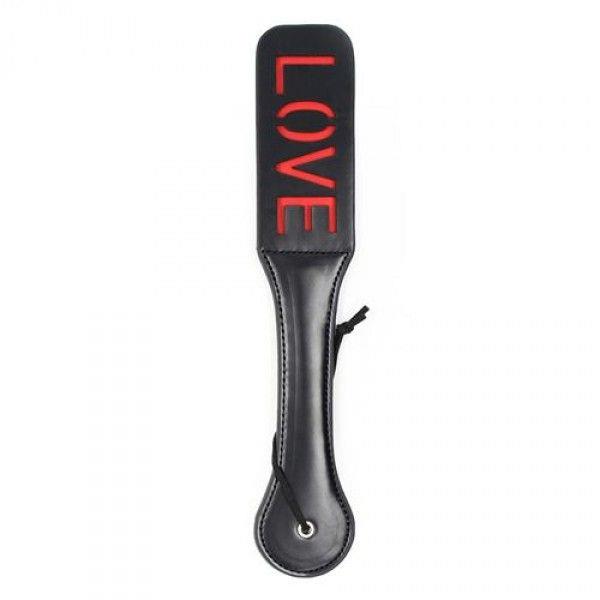 Pejcz Toyz4Lovers Double Spank Paddle Love - skóra