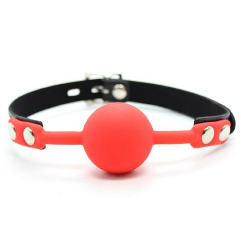 Knebel Toyz4lovers Ball Gag + Block - czerwony silikon