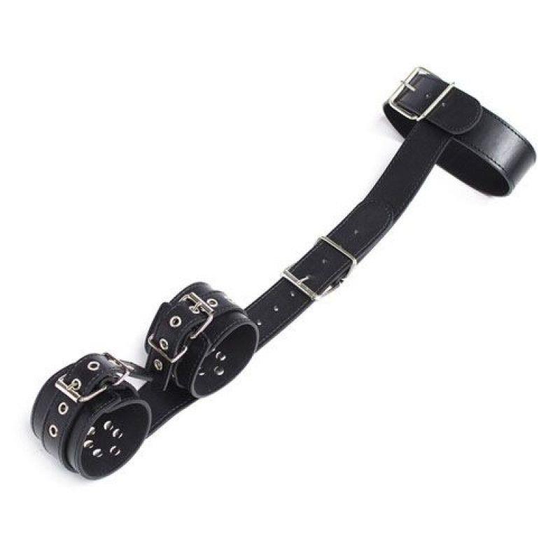 Zestaw Toyz4lovers Easy Back Cuffs+Collar - imitacja skóry