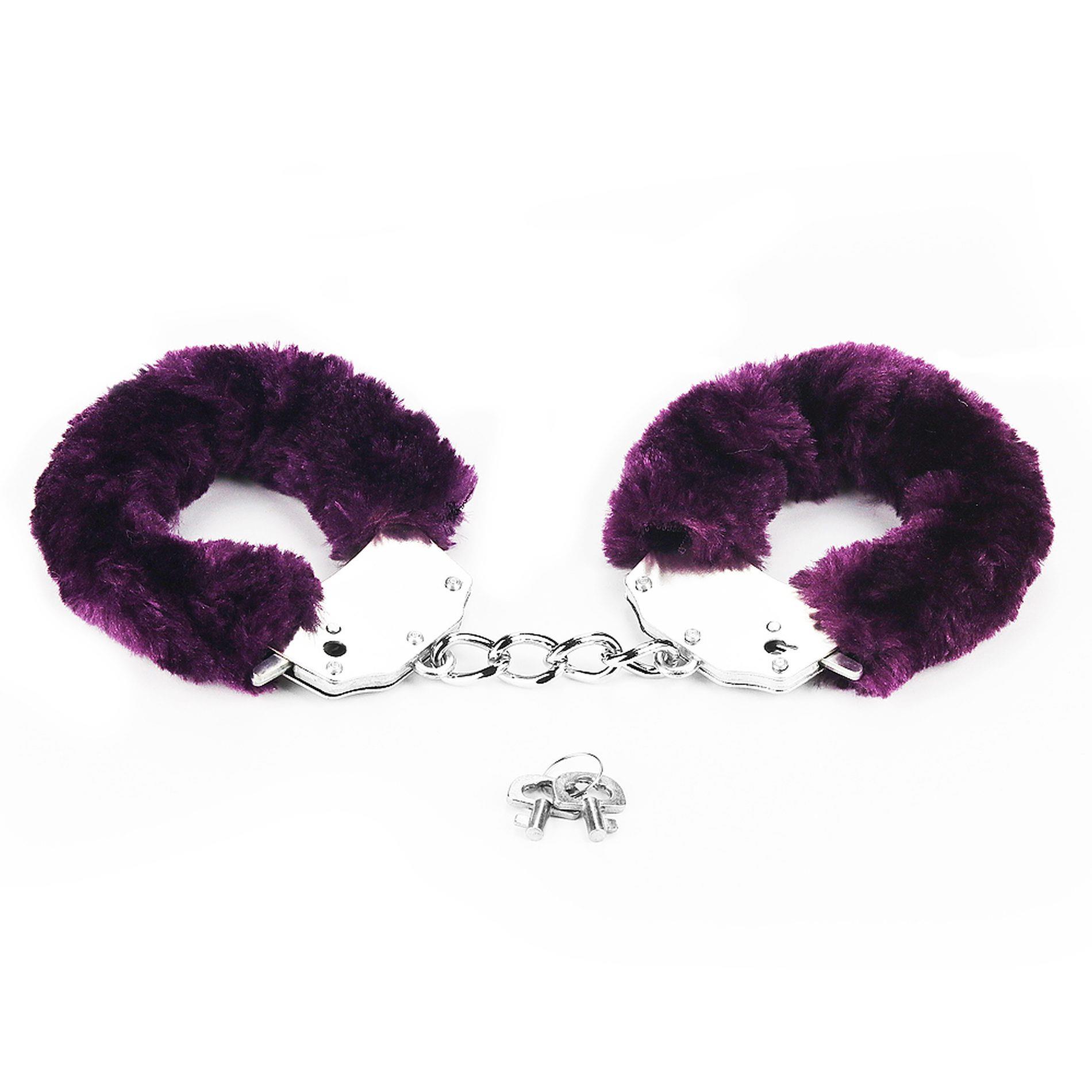 Kajdanki Lovetoy Fetish Pleasure - puszyste, fioletowe