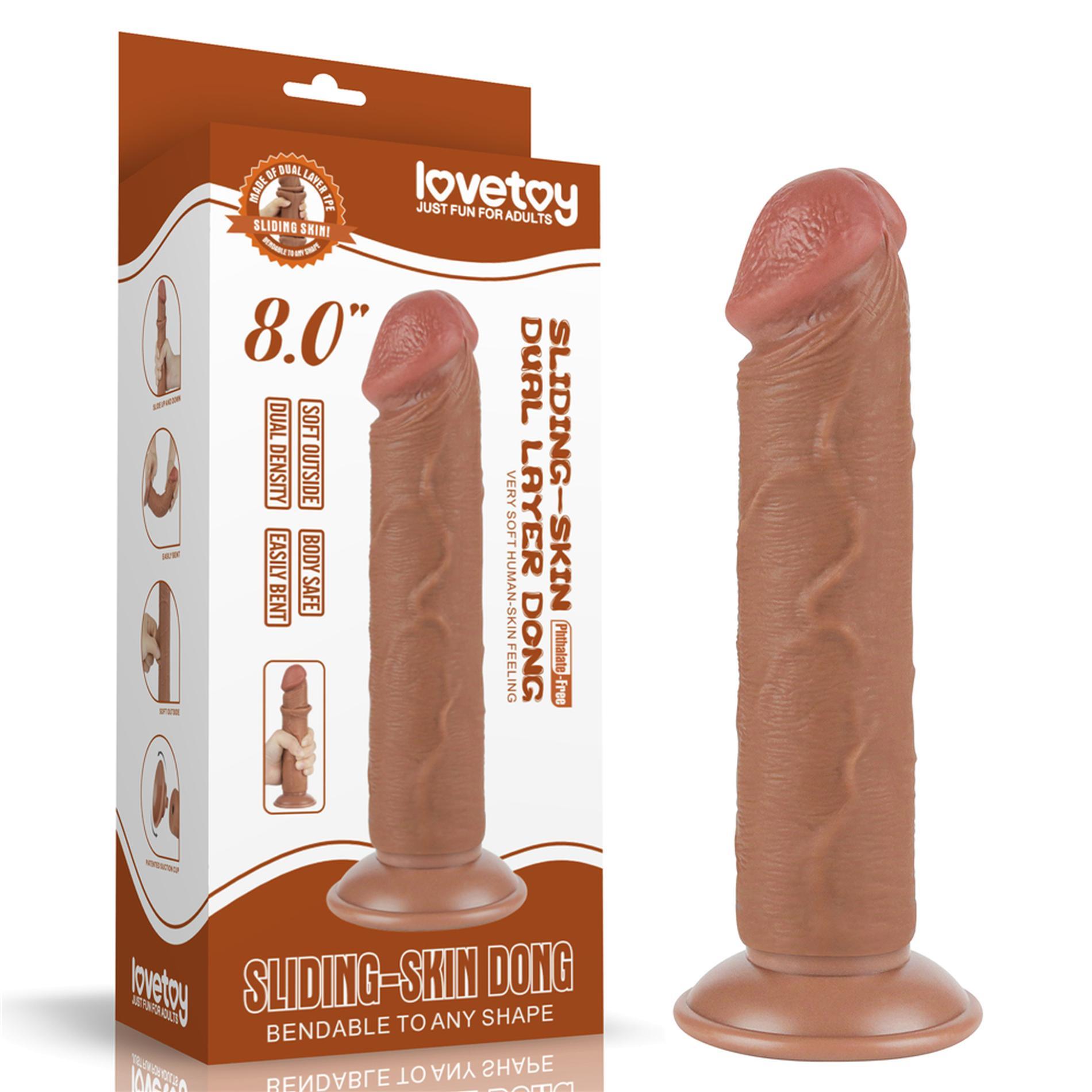 Stymulator Lovetoy Sliding Skin - TPE, z przyssawką