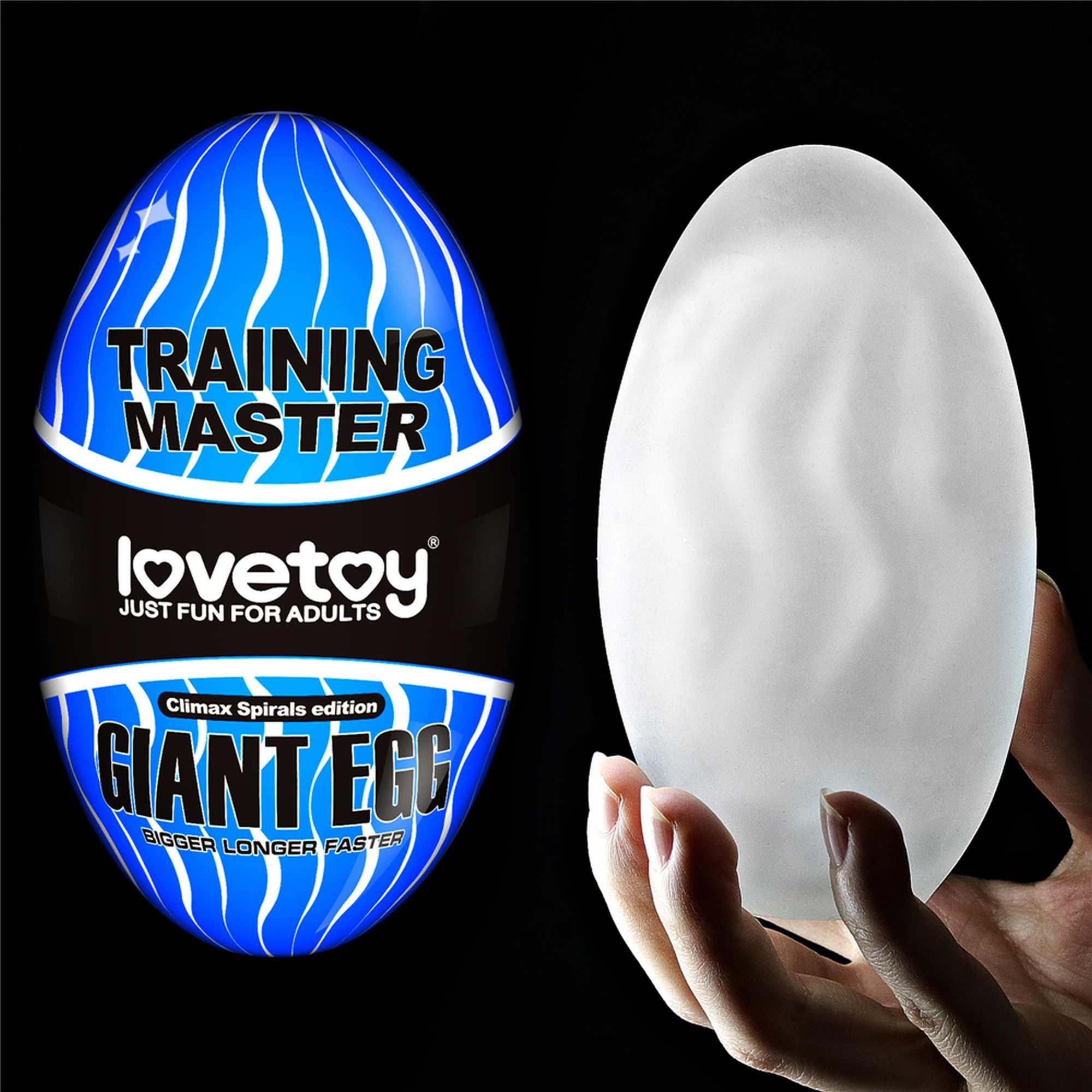 Masturbator Lovetoy Giant Egg Climax Spirals Edition - super miękki