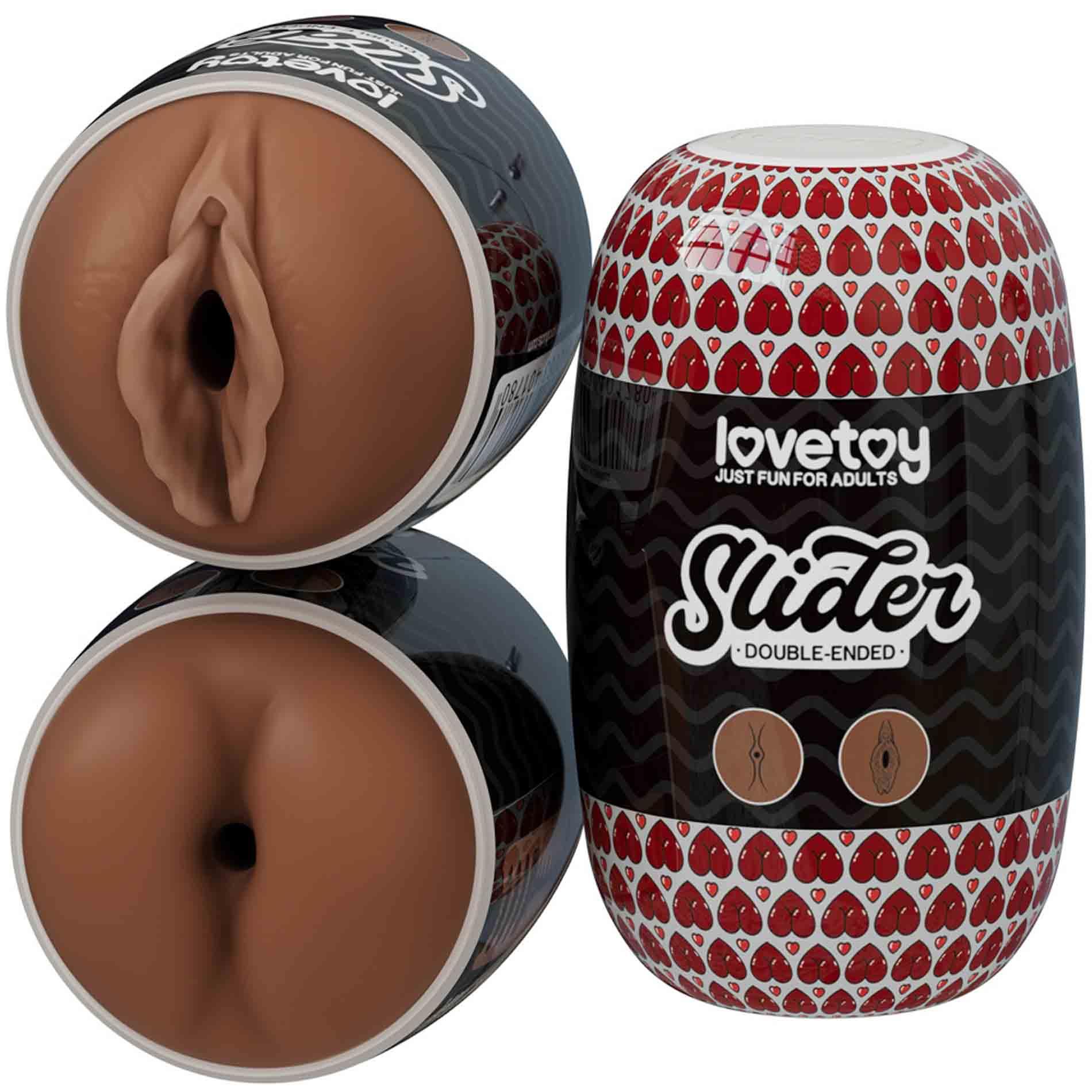 Masturbator dwustronny Lovetoy Slider - anus i pochwa
