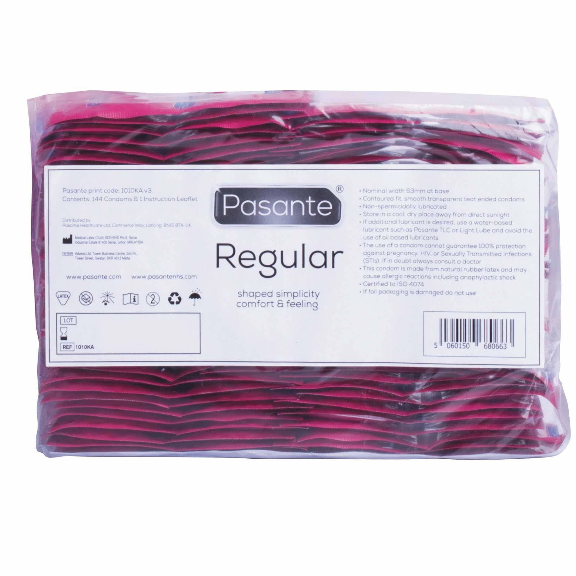 Prezerwatywy Pasante Regular - klasyczne, gładkie, 144 szt.