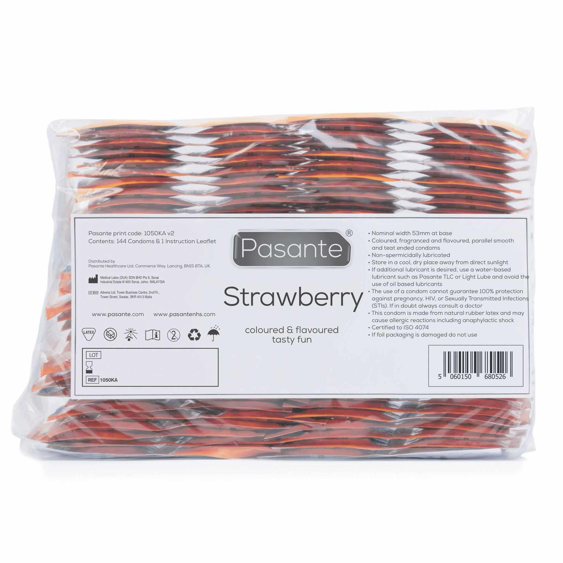 Prezerwatywy Pasante Strawberry Crush - truskawkowy smak