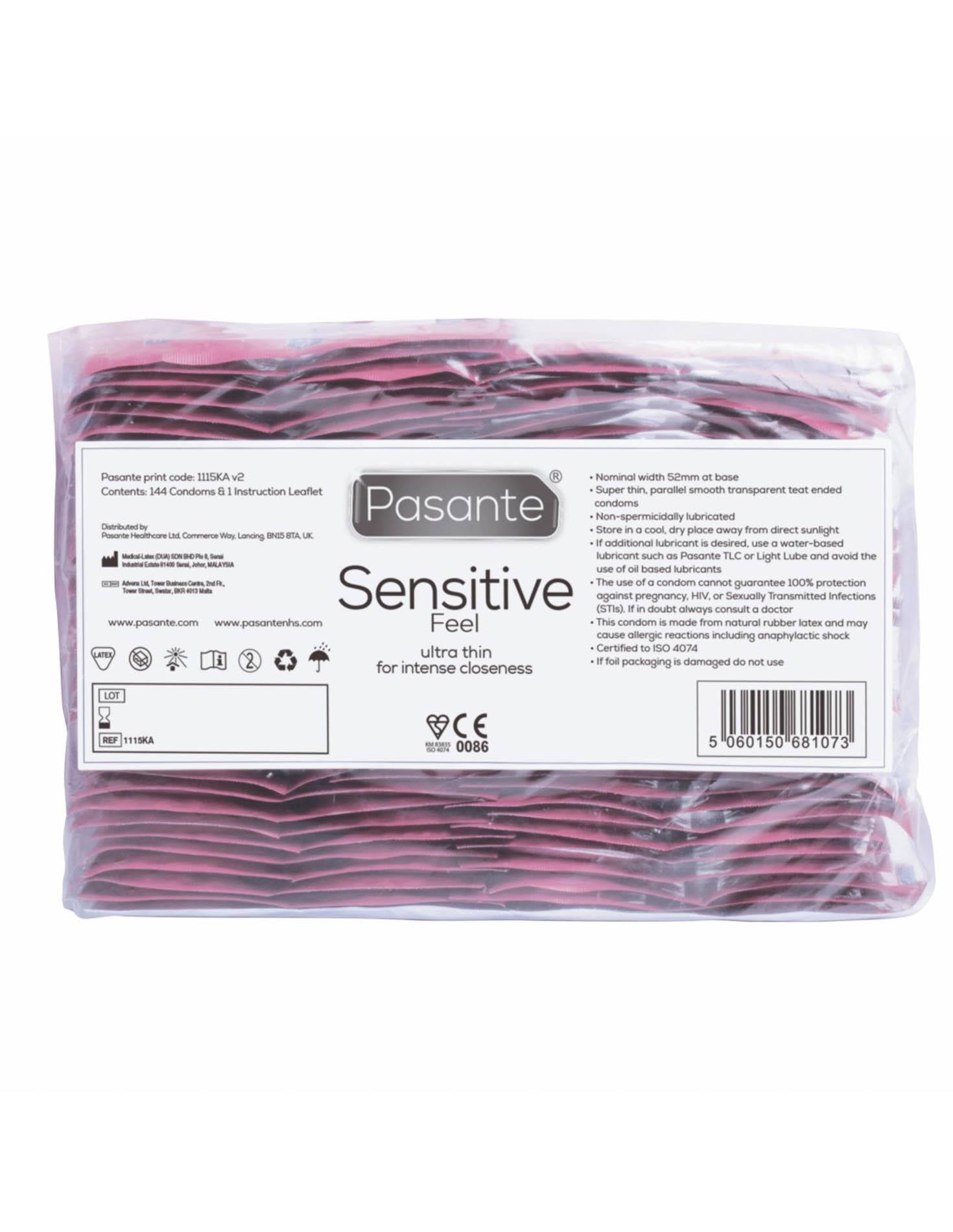 Prezerwatywy Pasante Sensitive Feel - ultra cienkie, naturalne