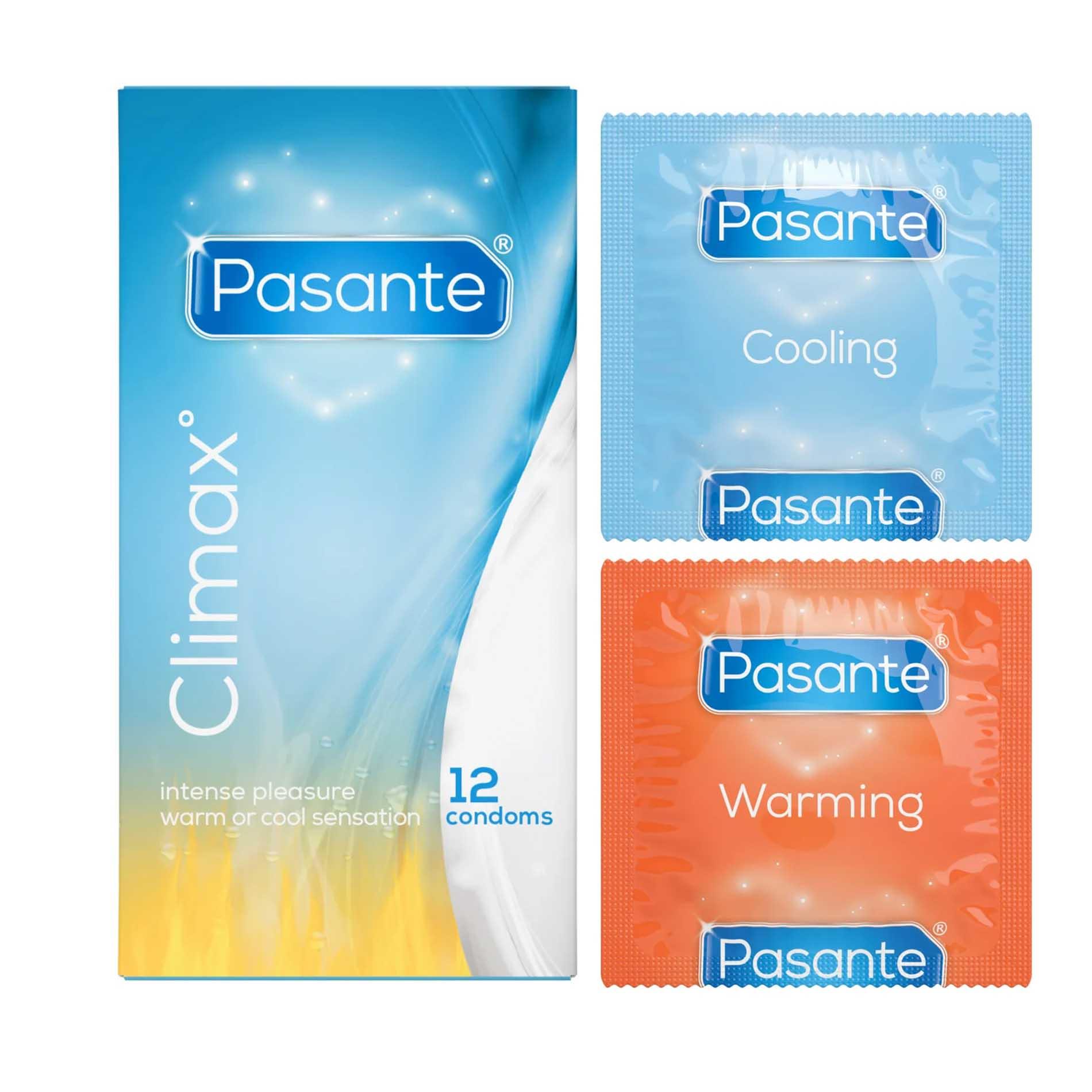 Prezerwatywy Pasante Climax - efekt rozgrzewający i chłodzący