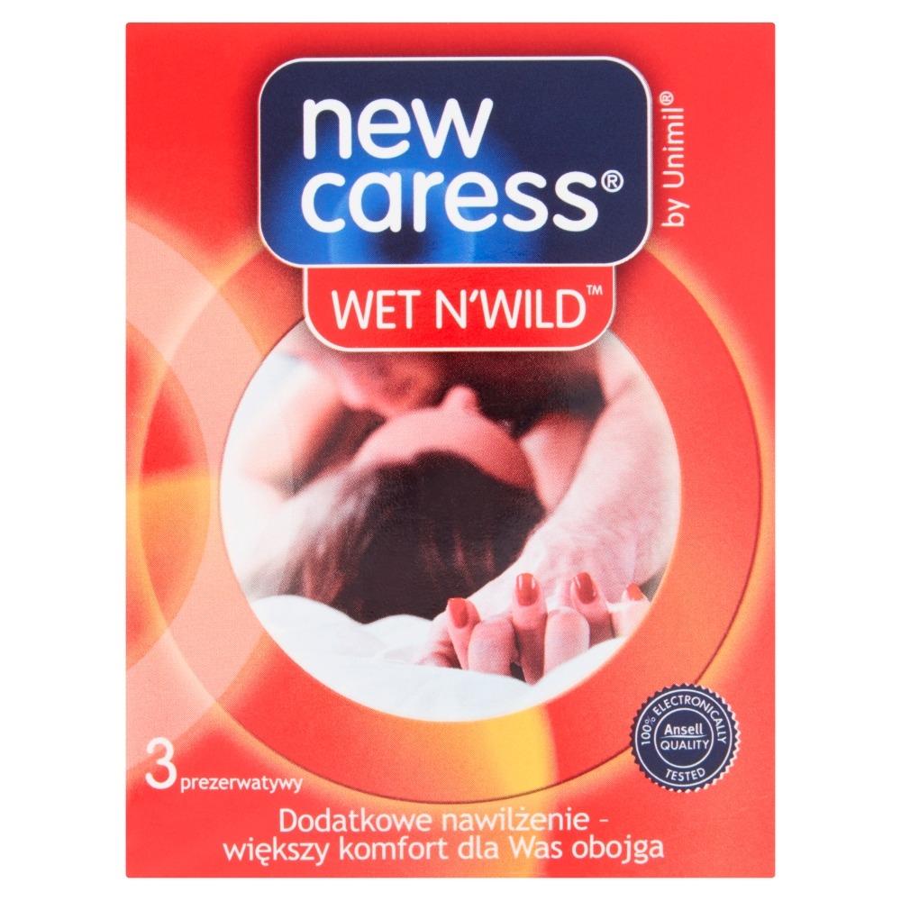 Prezerwatywy New Caress Wet N'Wild - dodatkowe nawilżenie