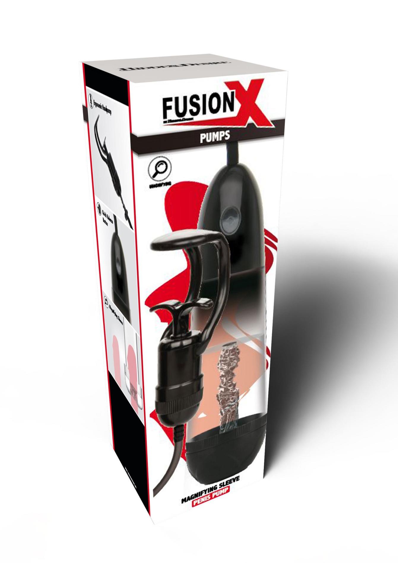 Pompka próżniowa Fusion X Magnifying Sleeve - TPE czarna