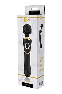 Masażer wand Dream Toys Prestige Monica – czarny, elastyczna główka