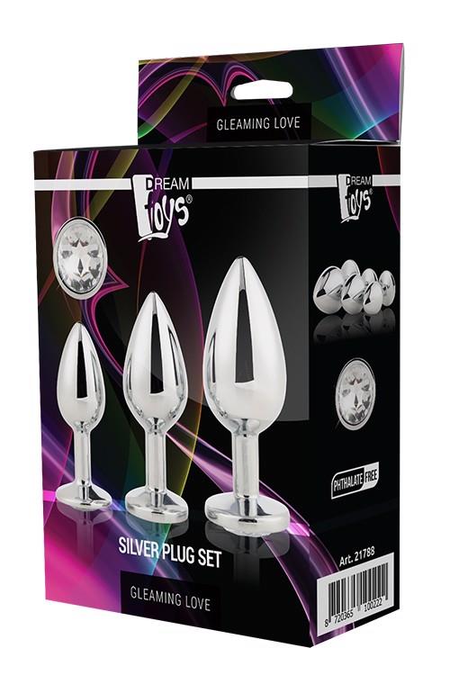 Korek analny Dream Toys Gleaming Love - zestaw 3 szt.