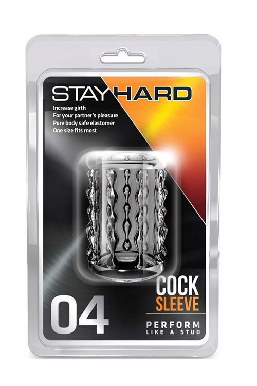 Nakładka Blush Stay Hard 04 - TPE, przezroczysta, teksturowana