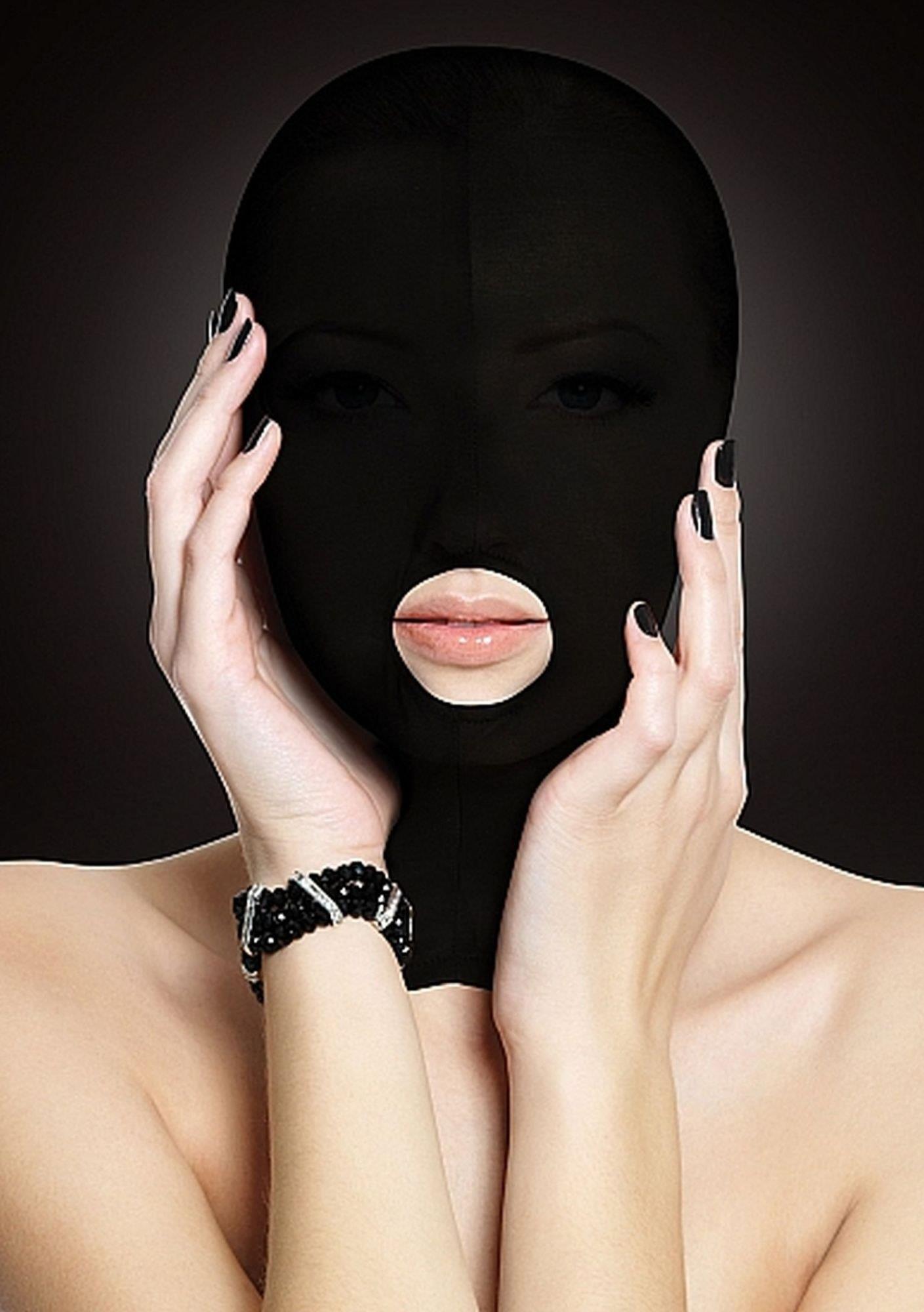 Maska Ouch! Submission Mask - czarny spandex