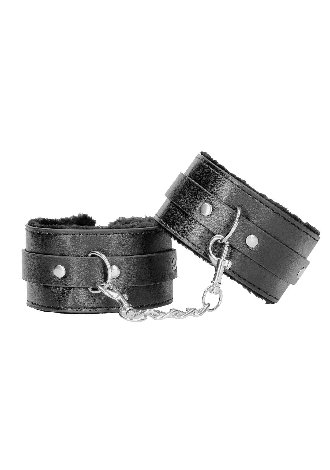 Kajdanki Ouch! Plush Bonded Leather - pluszowa wyściółka