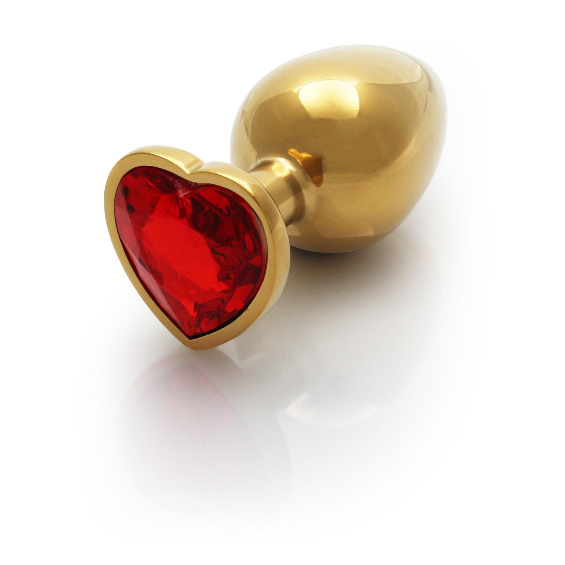Korek analny Ouch! Heart Gem - aluminium z kryształem