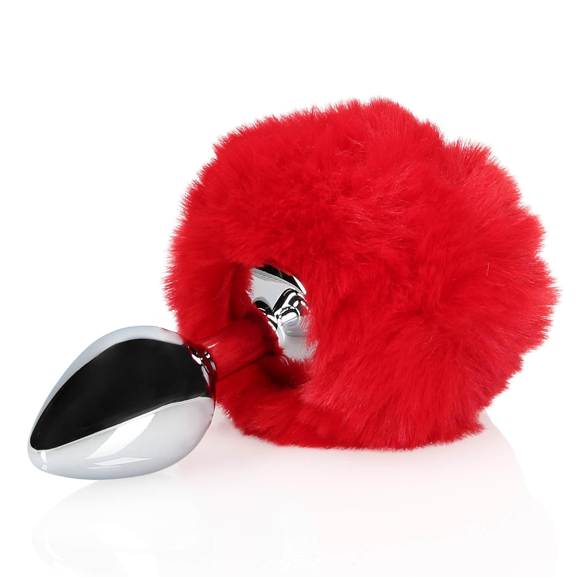 Korek analny Ouch! Bunny Tail - aluminium z ogonkiem