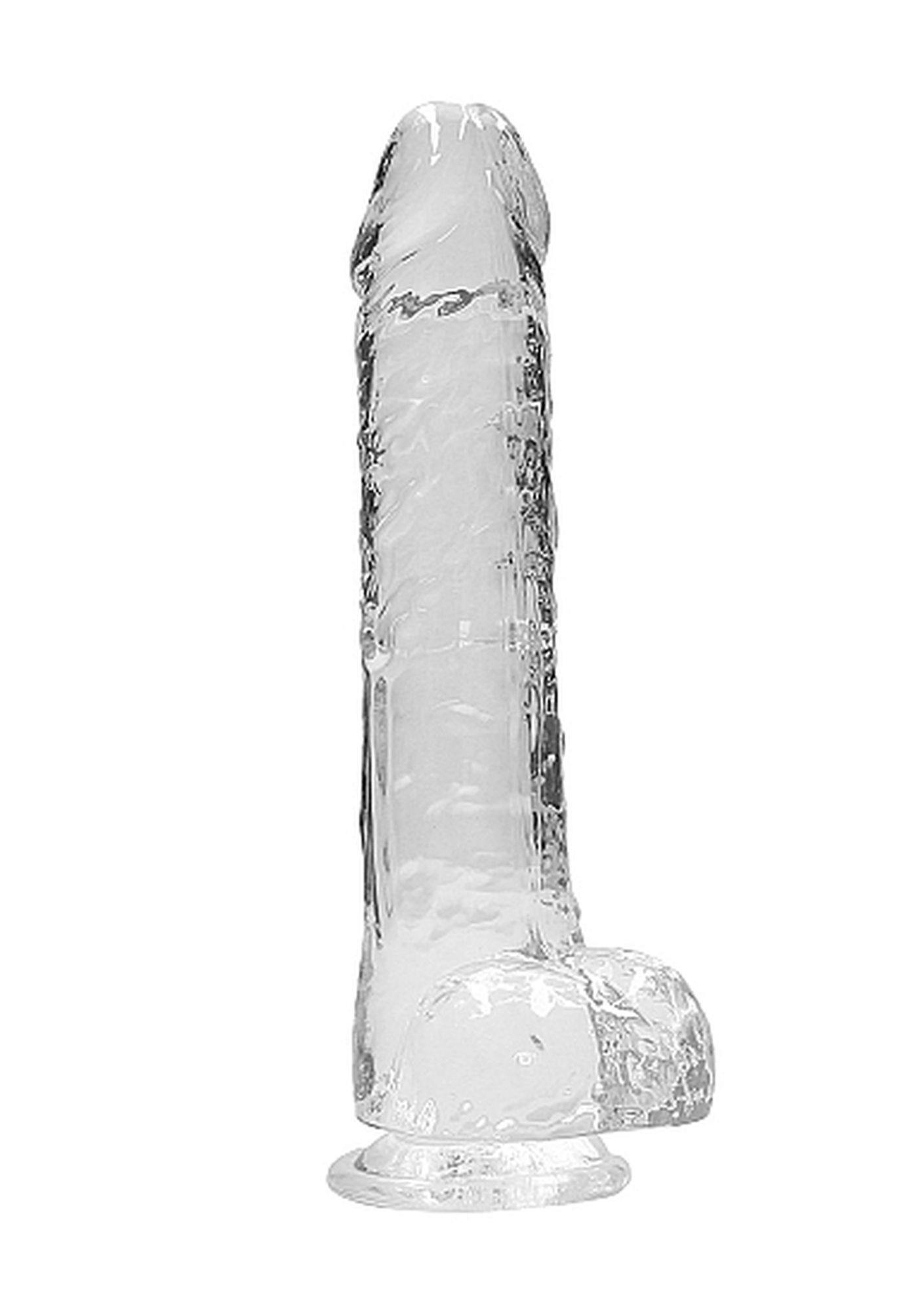 Stymulator RealRock Crystal Clear - z przyssawką