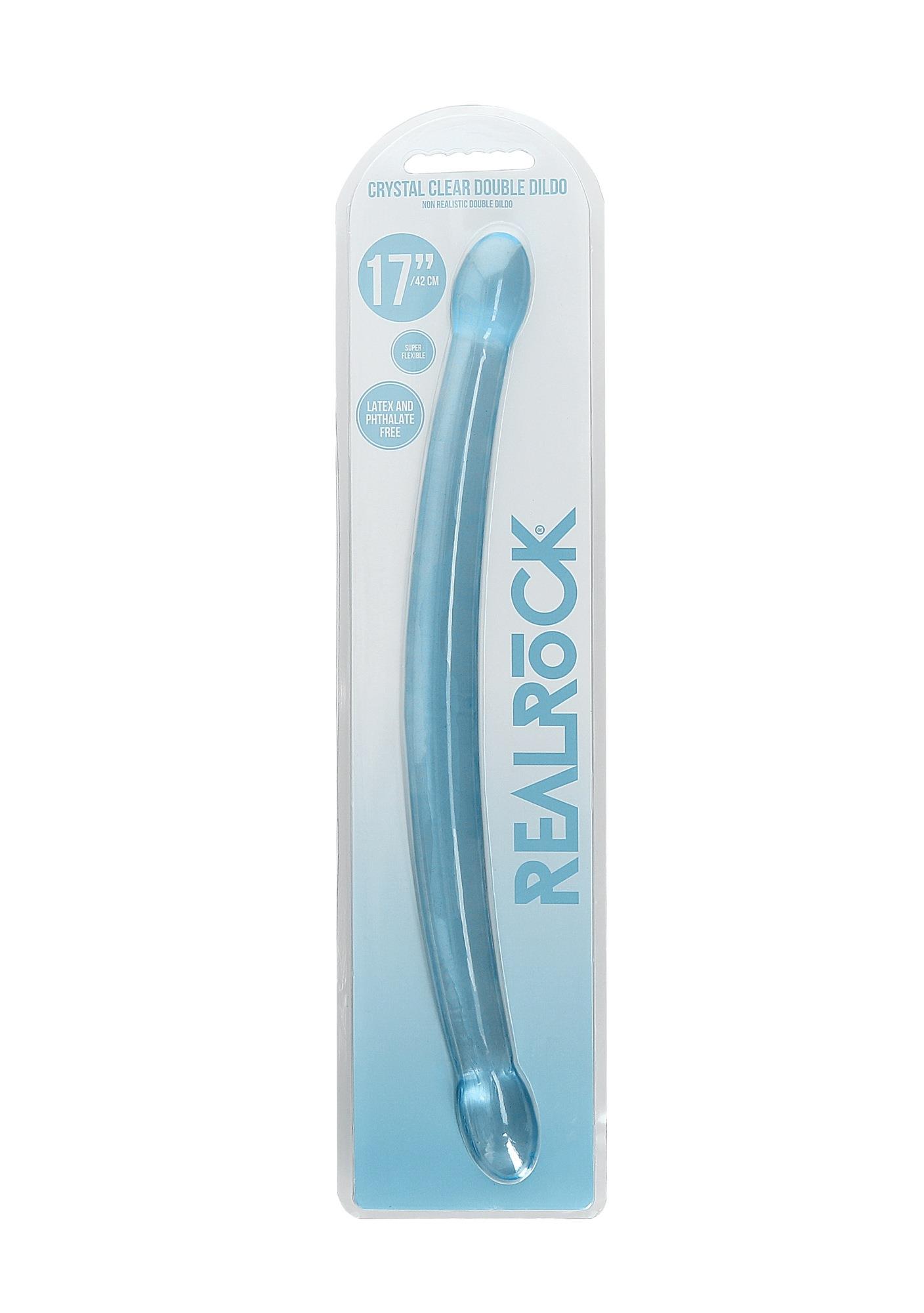 Stymulator RealRock Crystal Clear - 42 cm