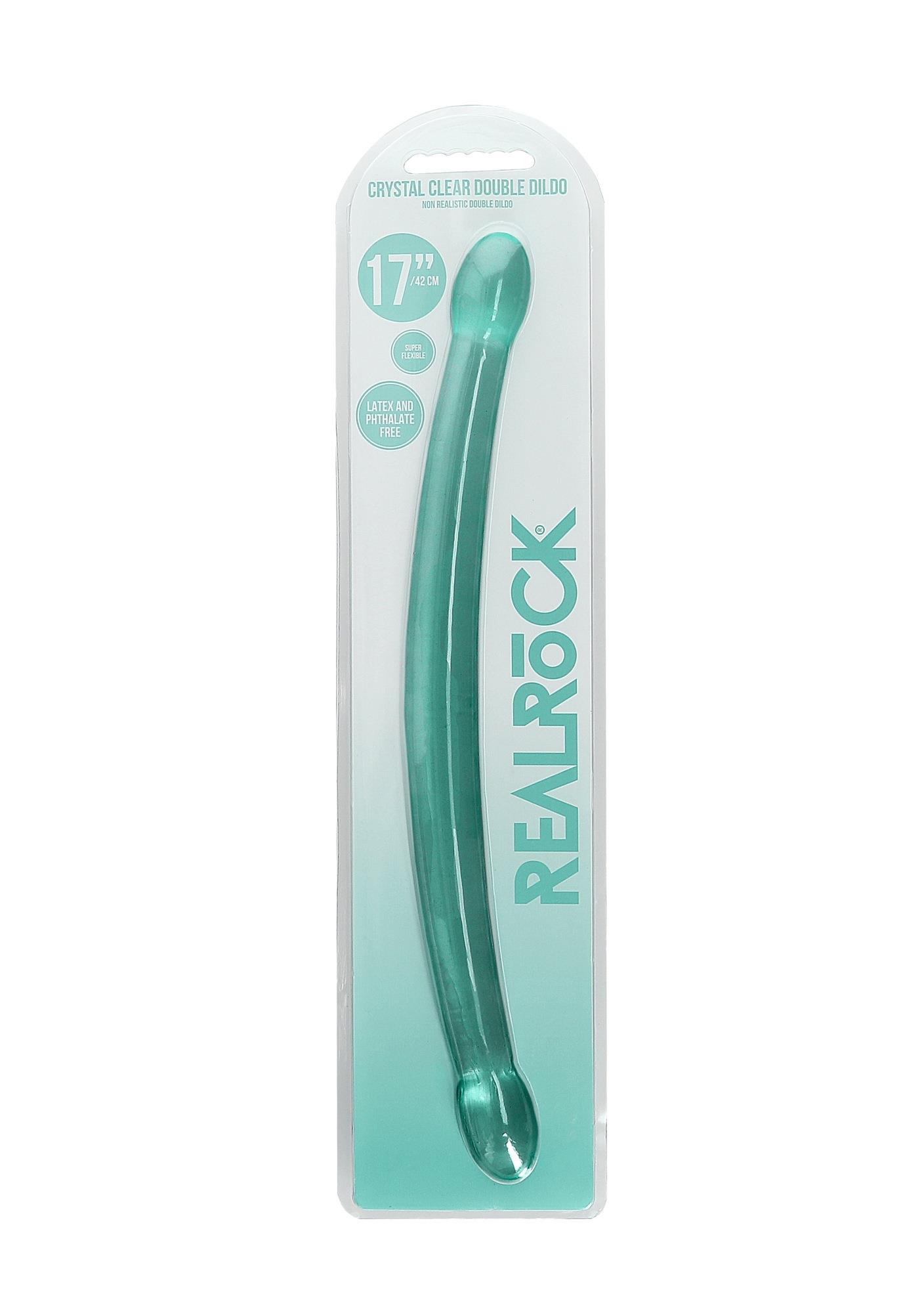 Stymulator realistyczny RealRock Crystal Clear - 42 cm