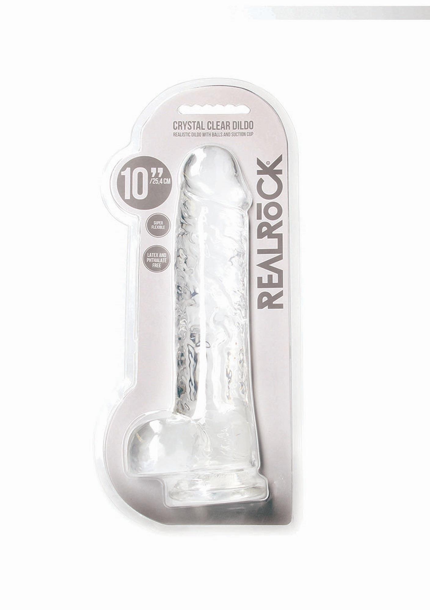 Stymulator RealRock Crystal Clear - z przyssawką