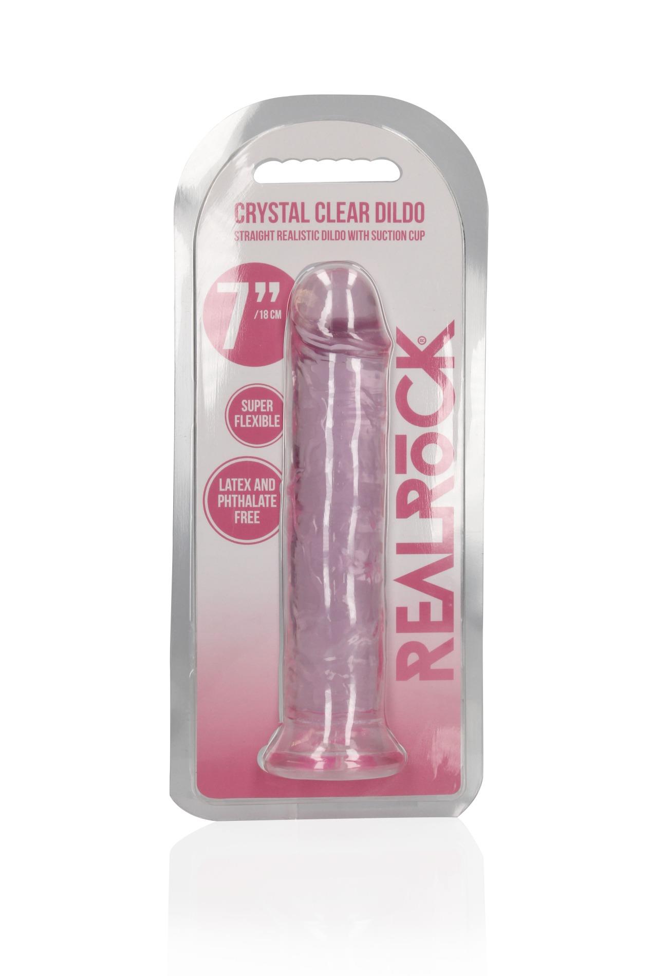 Stymulator RealRock Crystal Clear - z przyssawką