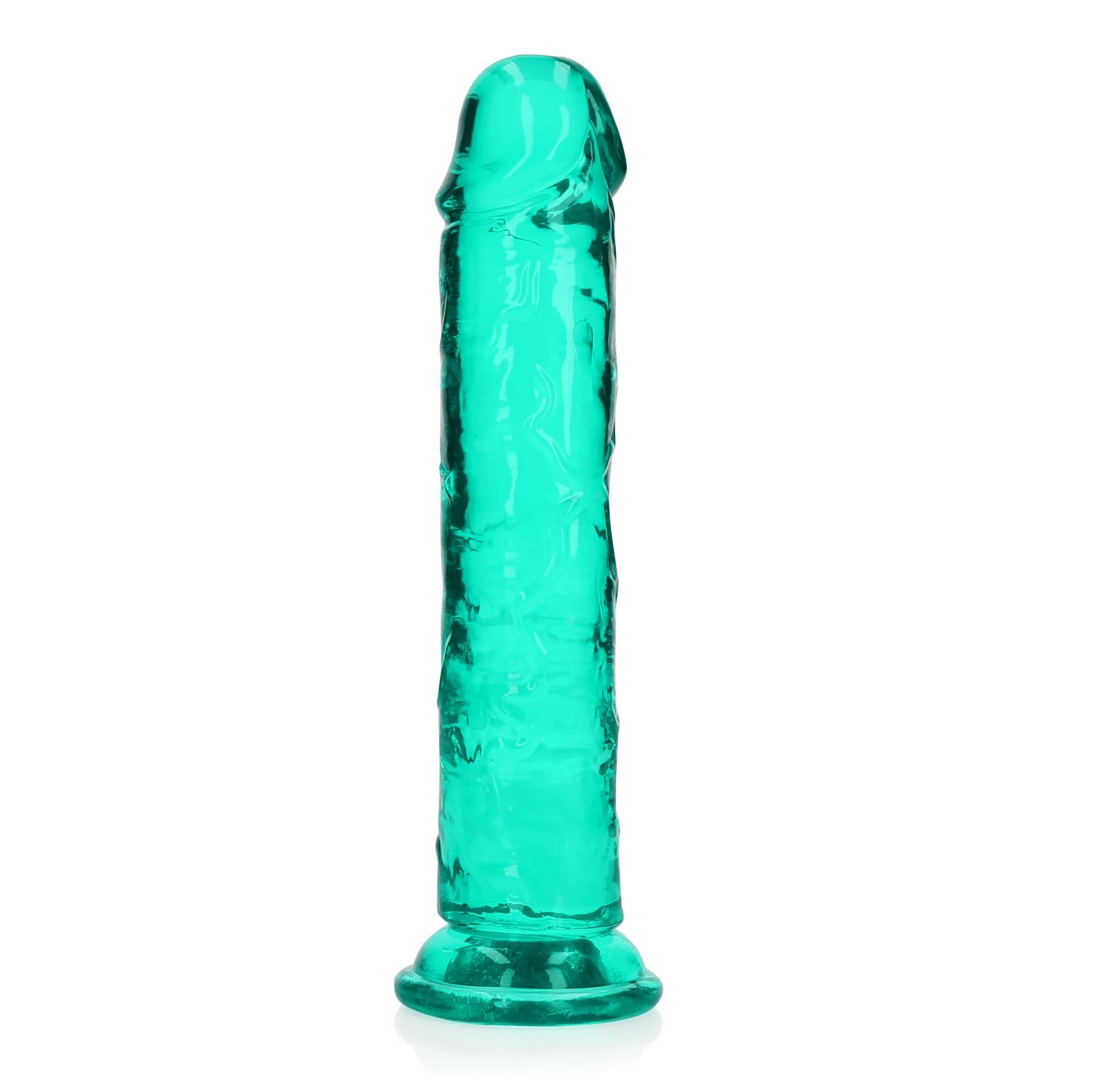 Dildo RealRock Crystal Clear - przezroczyste z przyssawką