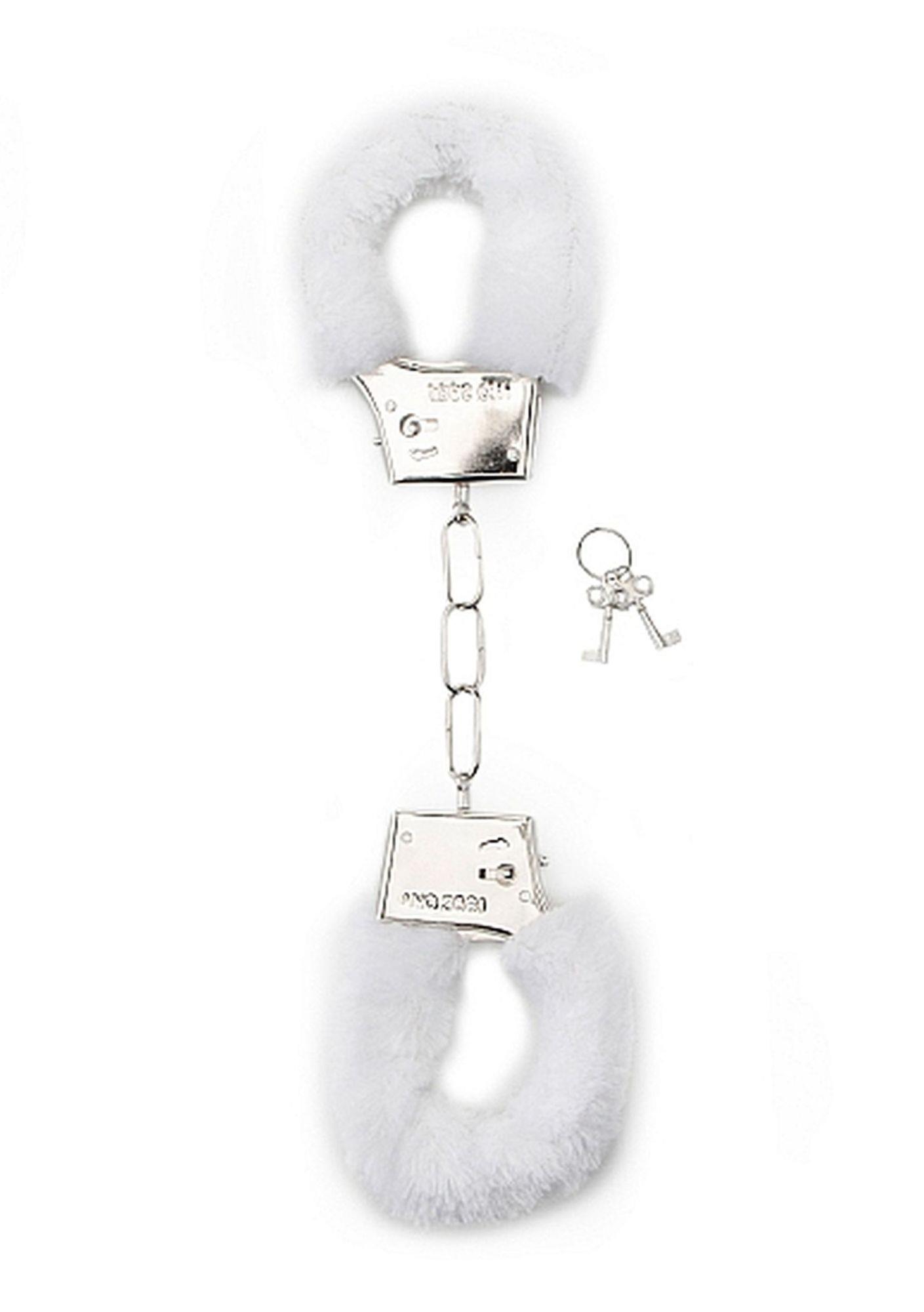 Kajdanki ShotsToys Furry Handcuffs - futro białe
