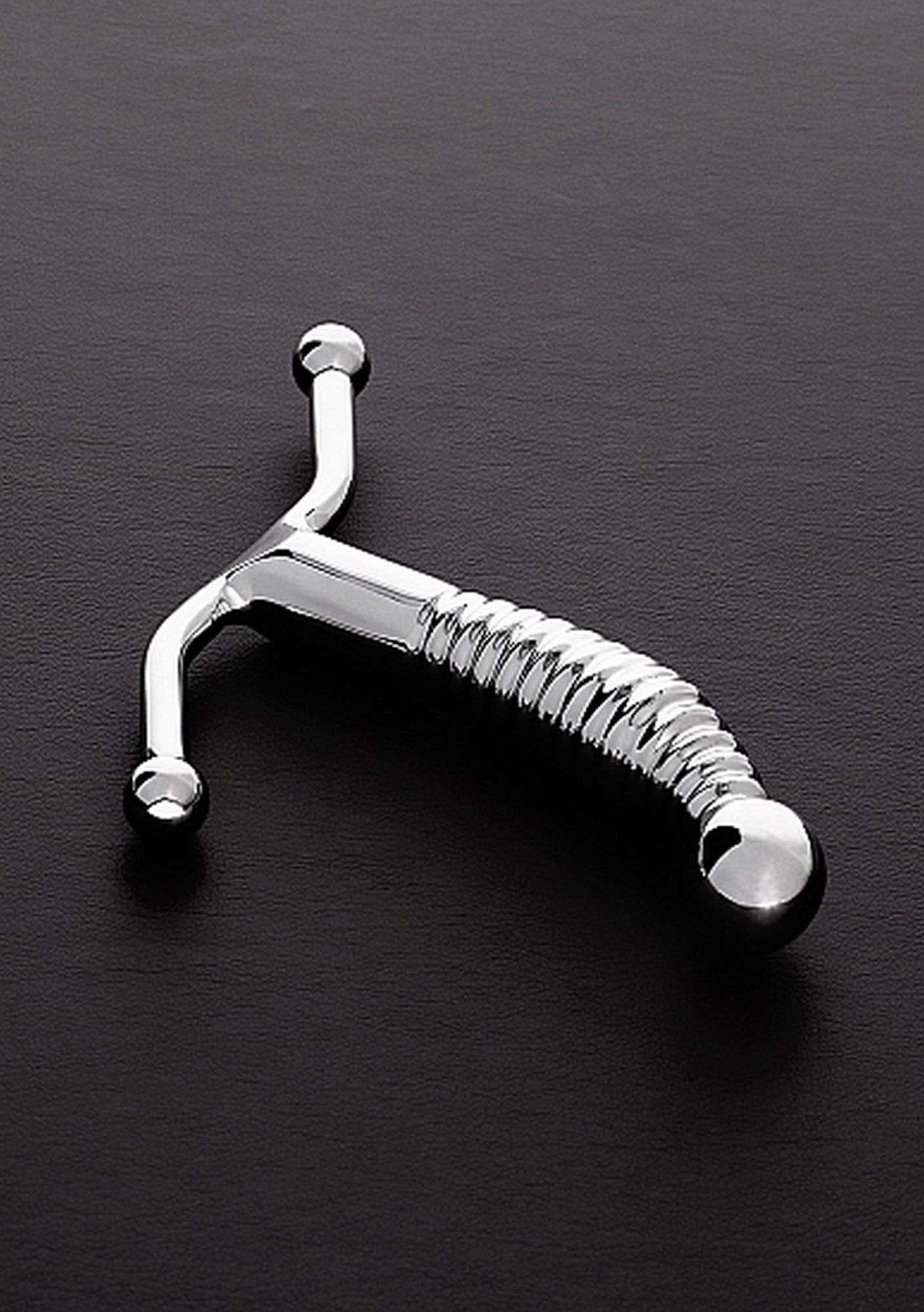 Masażer prostaty Steel Ribbed - stal nierdzewna