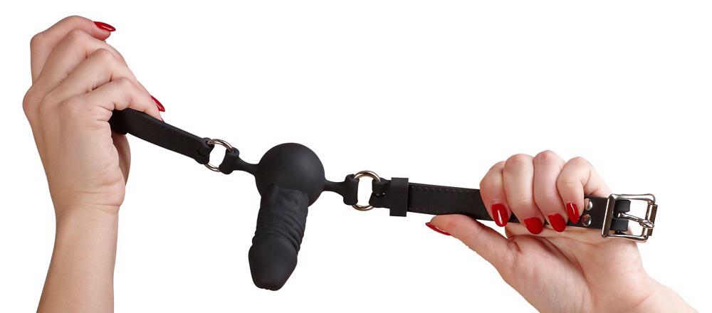 Knebel Bad Kitty Gag Ball Silicone - silikon, regulowany pasek