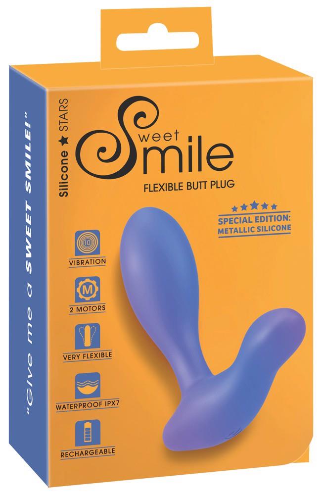 Masażer prostaty Sweet Smile Flexible Butt Plug - metaliczny silikon