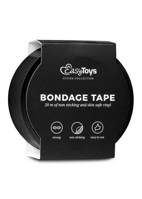 Taśma bondage EASYtoys - 20 m czarna