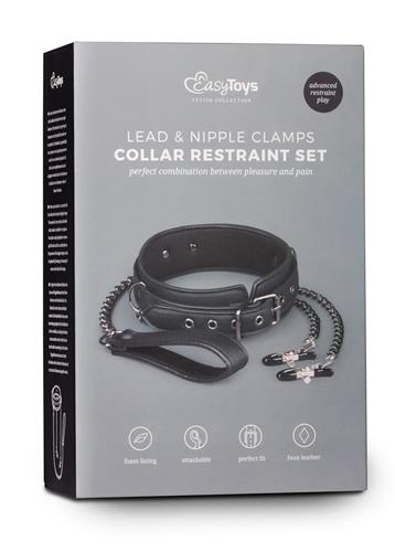 Kołnierz EASYtoys ET280BLK - regulowany, z łańcuchami