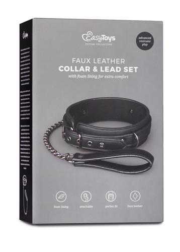 Obroża EASYtoys ET370BLK - regulowana, piankowa wyściółka