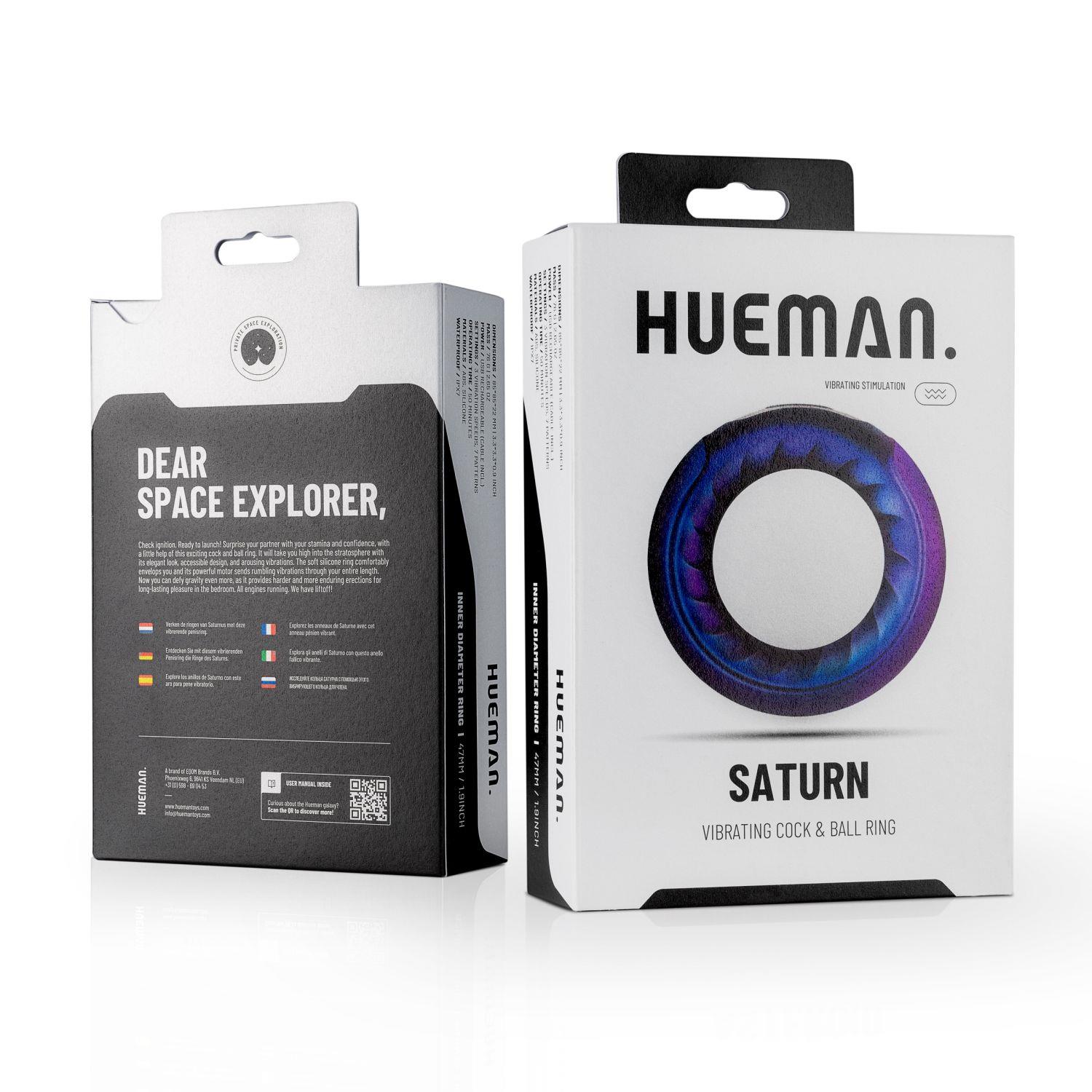 Pierścień erekcyjny wibracyjny EASYtoys Hueman Saturn - silikon