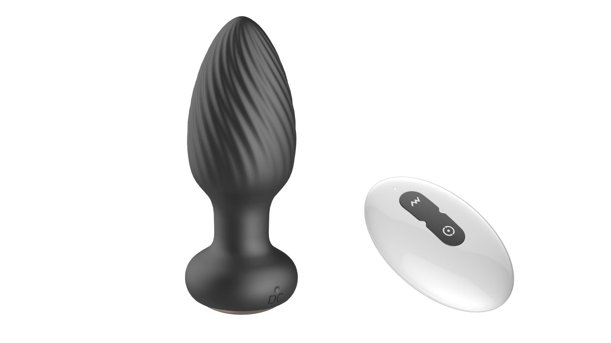 Plug analny Boss Series Rotating - silikon, z pilotem