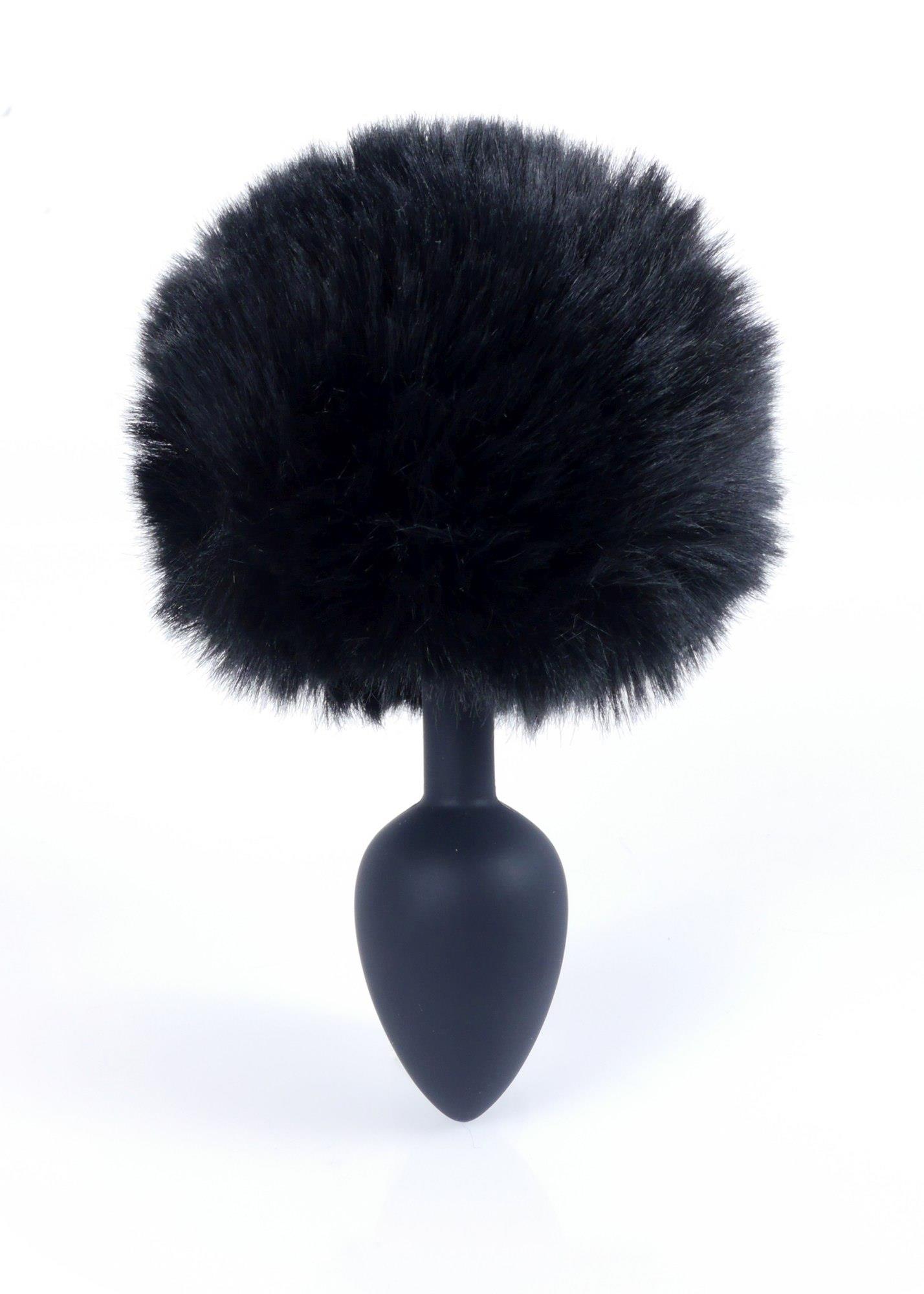 Korek analny Boss Series Bunny Tail - silikon, ogonek