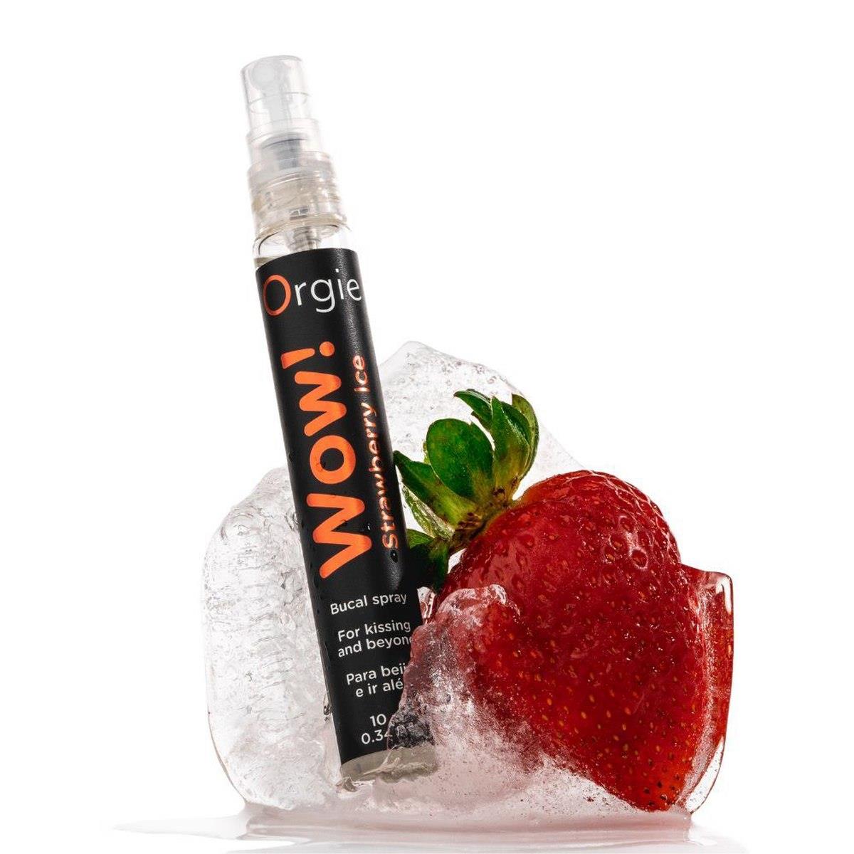 Spray do ust Orgie Wow! Strawberry Ice 10ml