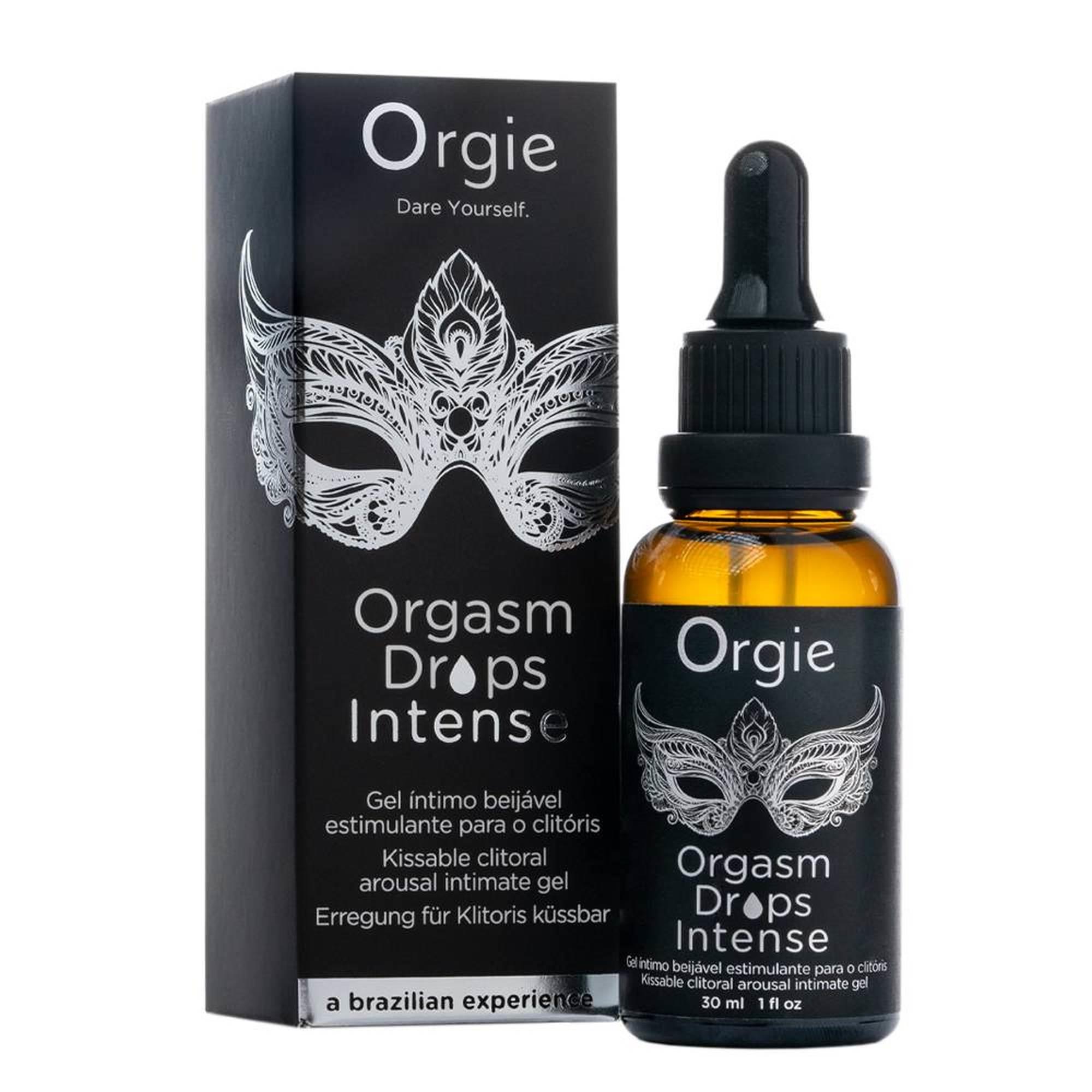Żel intymny Orgie Orgasm Drops Intense - rozgrzewający smak jabłka