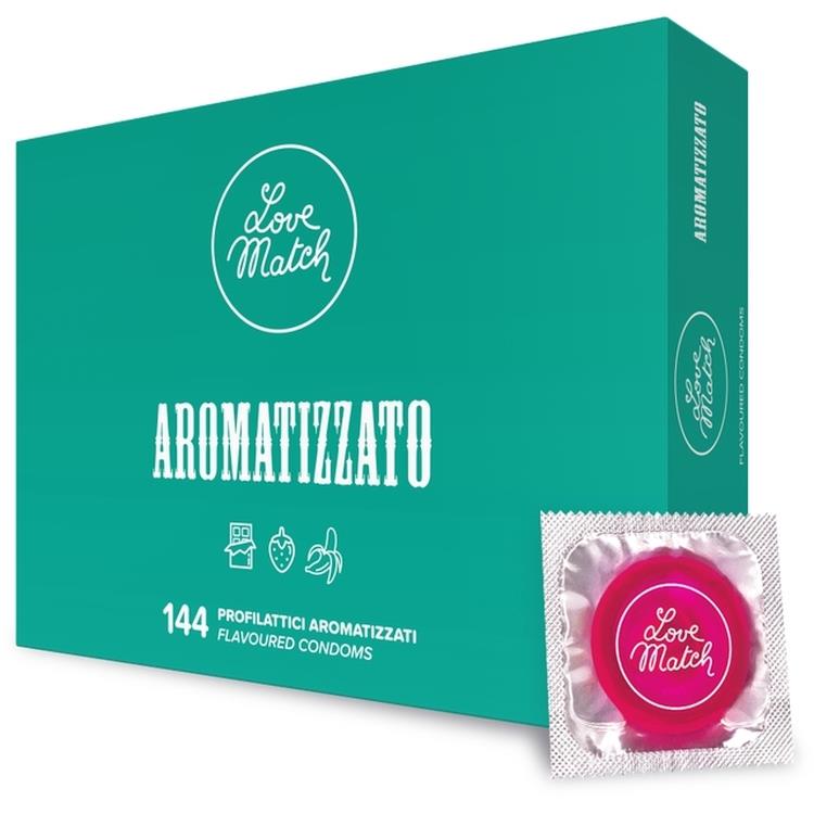 Prezerwatywy Love Match Aromatyzowane 144 sztuki