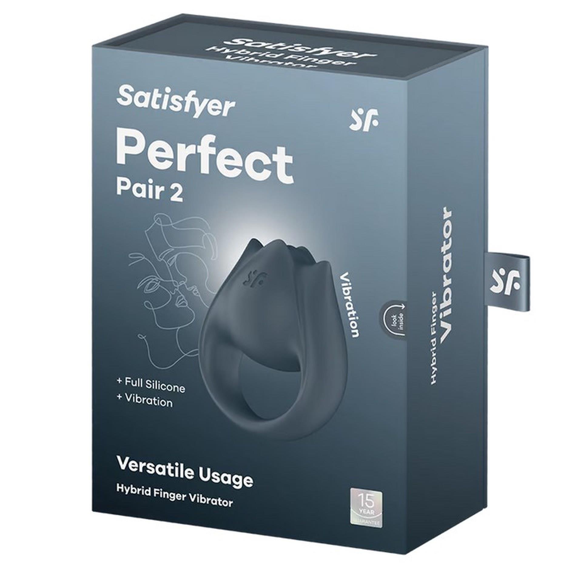 Pierścień erekcyjny wibracyjny Satisfyer Perfect Pair 2 - silikon