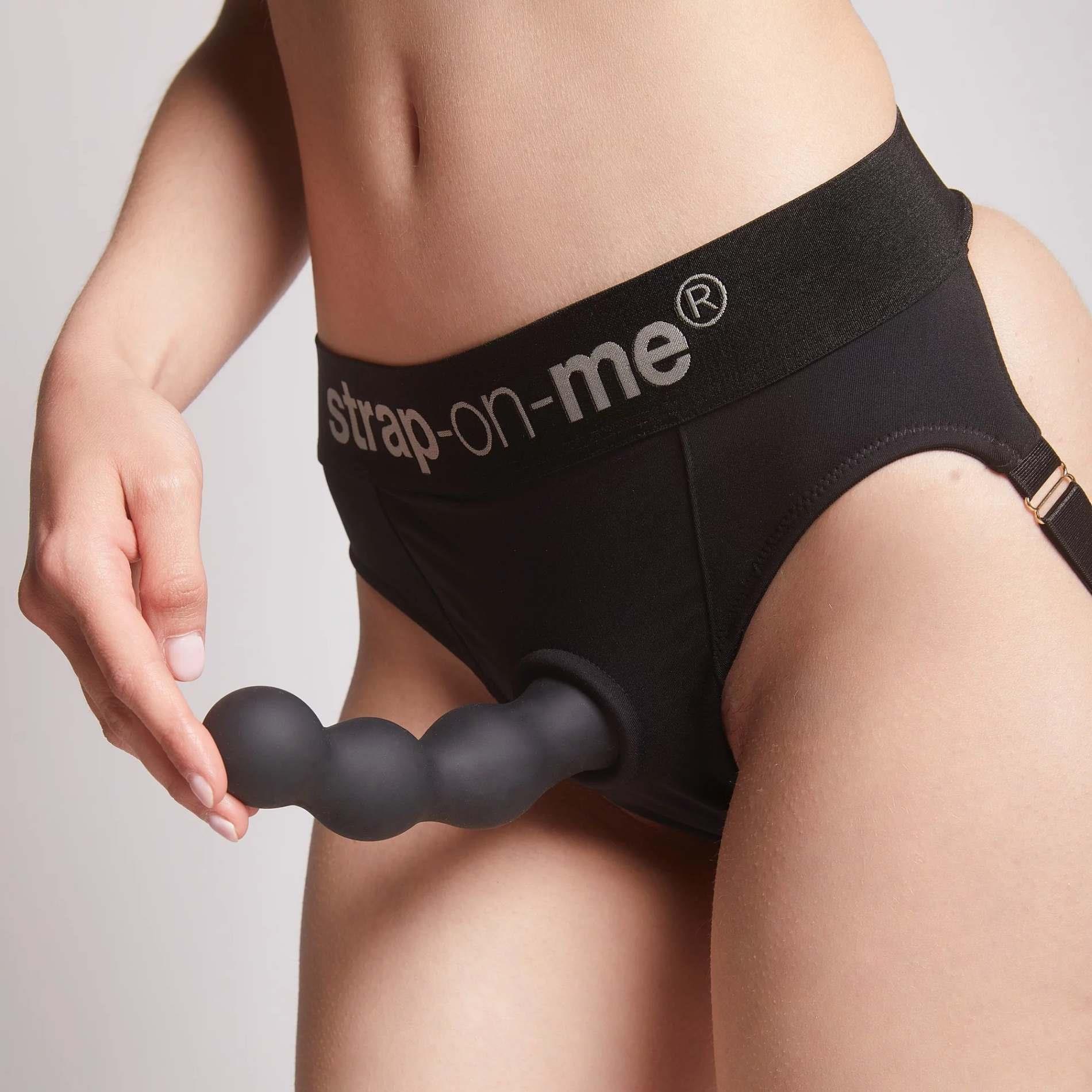 Stymulator Strap-on-me Balls - silikon, z przyssawką
