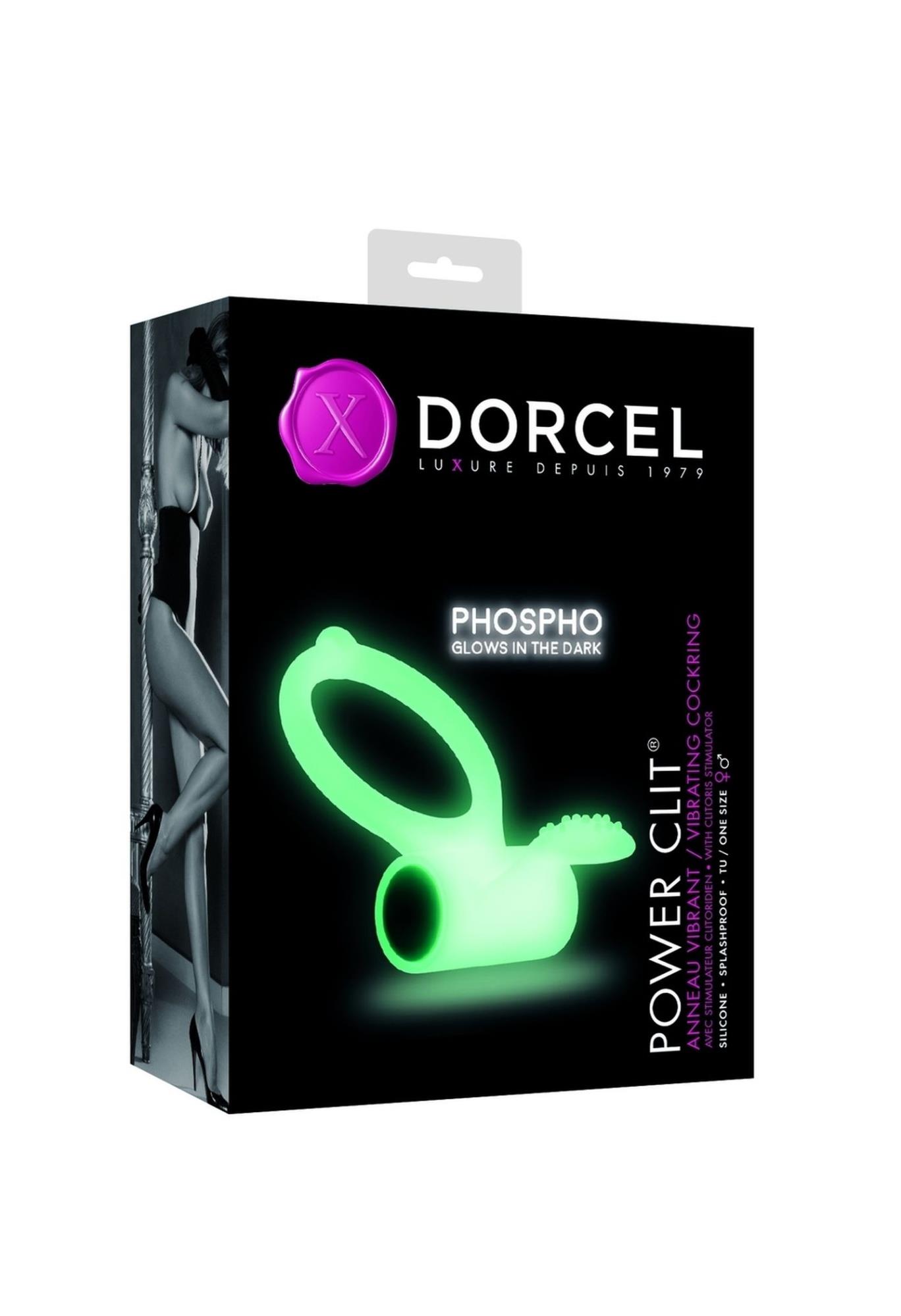Pierścień erekcyjny Dorcel Power Clit Phospho - silikon