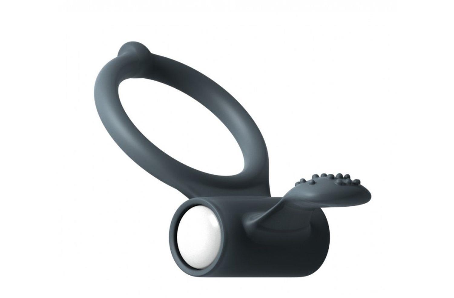 Pierścień erekcyjny Dorcel Power Clit - silikon, czarny