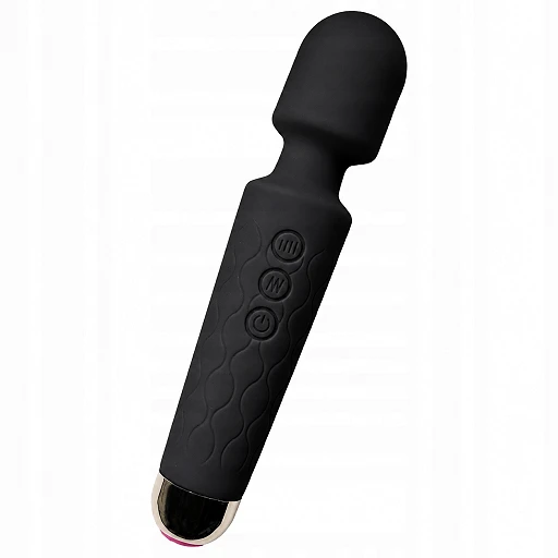Wibrator Magic Wand Damski Mikrofon Masażer Łechtaczki 20 Trybów USB Mocny – Czarny