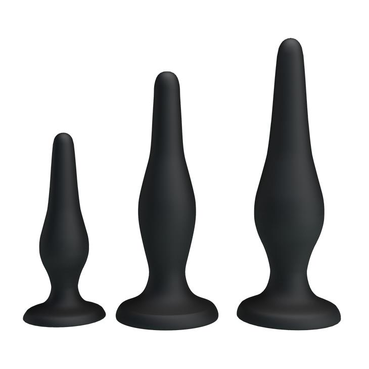 Korek analny Pretty Love Mini Anal Kit - silikon, zestaw 3