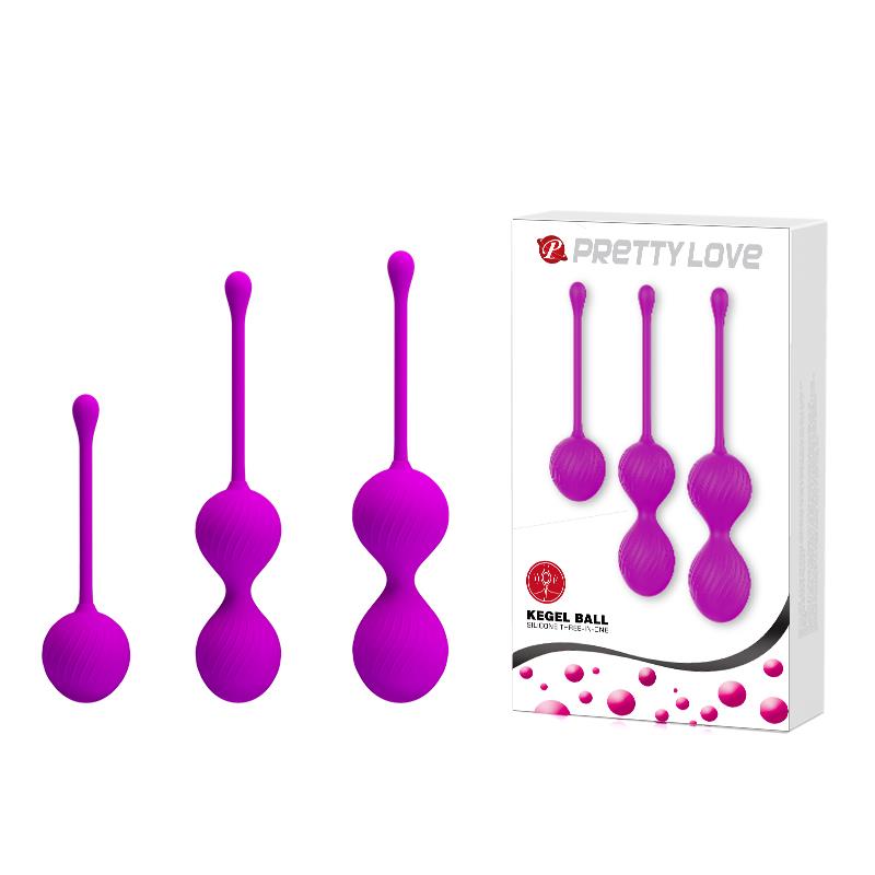 Zestaw kulek Pretty Love Kegel Ball Purple - zestaw 3 szt.