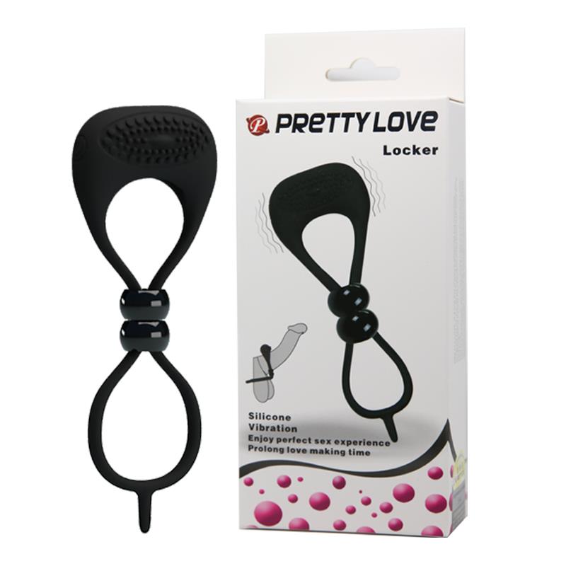 Pierścień erekcyjny Pretty Love Locker - silikon, wibrujący