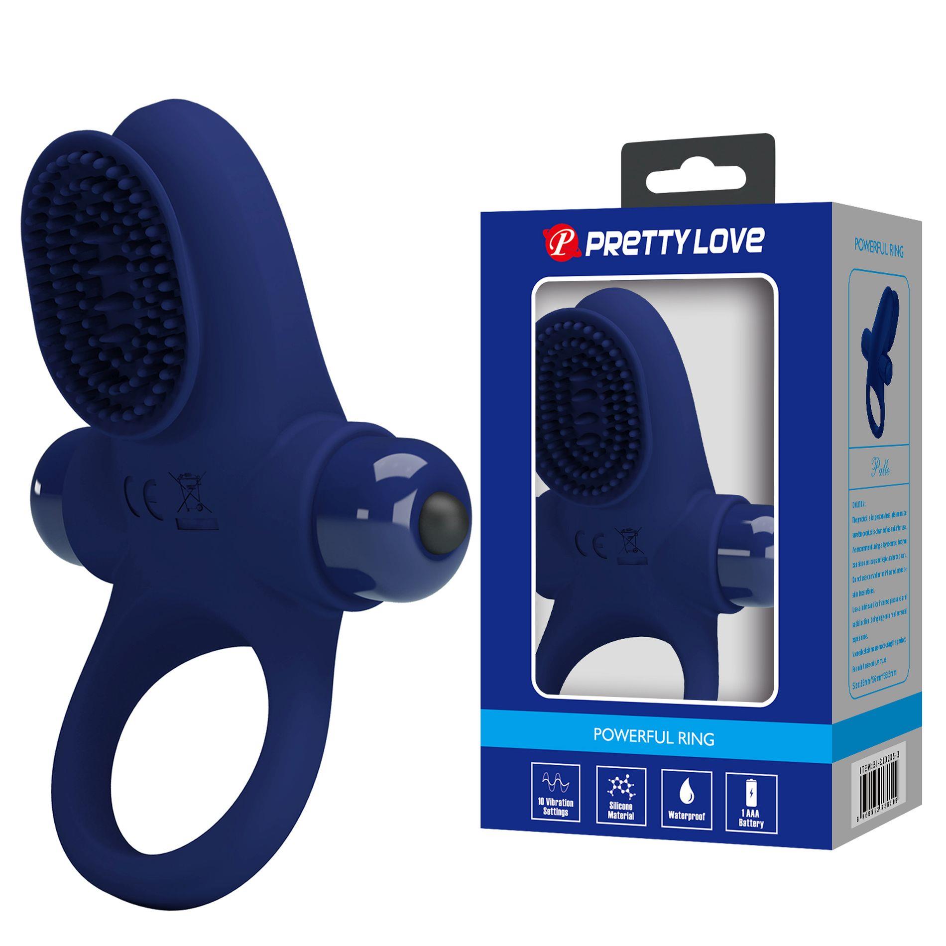 Pierścień erekcyjny wibracyjny Pretty Love Powerful Ring - silikon