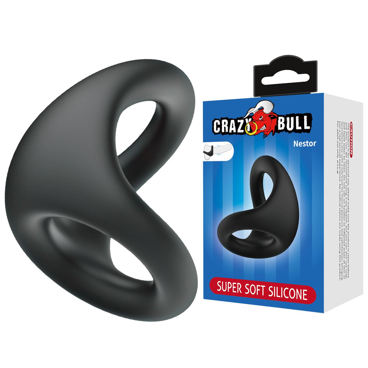 Pierścień erekcyjny Crazy Bull Nestor - silikon, rozciągliwy