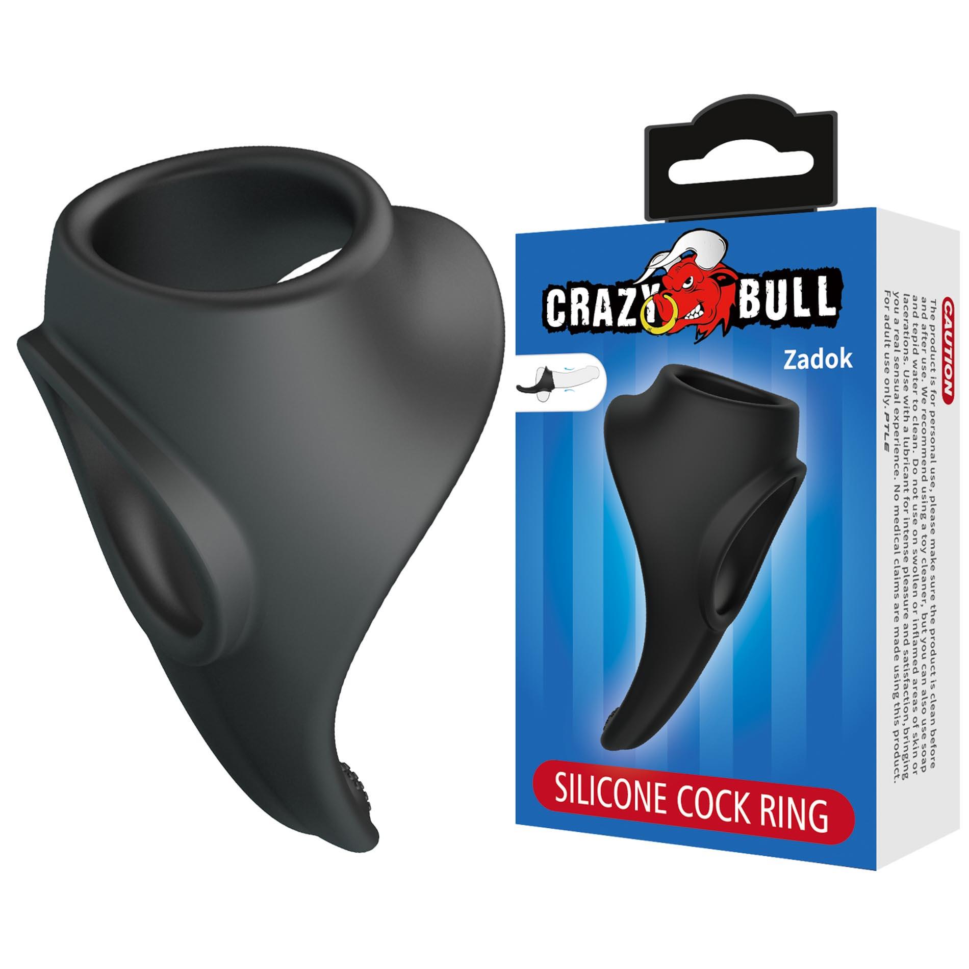 Pierścień erekcyjny Crazy Bull Zadok - silikon, rozciągliwy